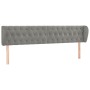 Hellgraues Samtkopfteil 183x23x78/88 cm von vidaXL, Kopf- und Fußteile - Ref: Foro24-3117540, Preis: 90,23 €, Rabatt: %