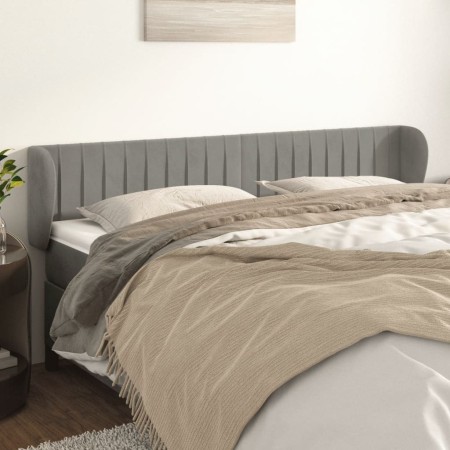 Light gray velvet headboard 183x23x78/88 cm by vidaXL, Headboards and footboards - Ref: Foro24-3117442, Price: 78,19 €, Disco...