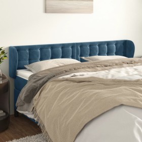 Dunkelblaues Samtkopfteil 203x23x78/88 cm von vidaXL, Kopf- und Fußteile - Ref: Foro24-3117648, Preis: 90,46 €, Rabatt: %