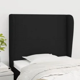 Headboard with black fabric ears 93x23x118/128 cm by vidaXL, Headboards and footboards - Ref: Foro24-3117660, Price: 77,56 €,...
