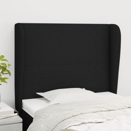 Kopfteil mit schwarzen Stoffohren 93x23x118/128 cm von vidaXL, Kopf- und Fußteile - Ref: Foro24-3117660, Preis: 79,92 €, Raba...