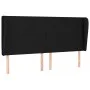 Cabecero con orejas de tela negro 203x23x118/128 cm de vidaXL, Cabeceros y pies de cama - Ref: Foro24-3117700, Precio: 116,34...
