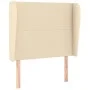 Headboard with cream fabric ears 83x23x118/128 cm by vidaXL, Headboards and footboards - Ref: Foro24-3117655, Price: 76,97 €,...