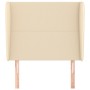 Headboard with cream fabric ears 83x23x118/128 cm by vidaXL, Headboards and footboards - Ref: Foro24-3117655, Price: 79,81 €,...