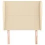 Headboard with cream fabric ears 83x23x118/128 cm by vidaXL, Headboards and footboards - Ref: Foro24-3117655, Price: 76,97 €,...