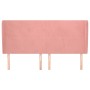 Kopfteil mit rosa Samtohren 163x23x118/128 cm von vidaXL, Kopf- und Fußteile - Ref: Foro24-3117735, Preis: 141,27 €, Rabatt: %