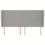Headboard with light gray fabric ears 183x23x118/128 cm by vidaXL, Headboards and footboards - Ref: Foro24-3117690, Price: 12...