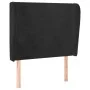 Cabecero con orejas de terciopelo negro 103x23x118/128 cm de vidaXL, Cabeceros y pies de cama - Ref: Foro24-3117720, Precio: ...