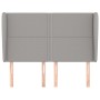 Headboard with light gray fabric ears 147x23x118/128 cm by vidaXL, Headboards and footboards - Ref: Foro24-3117814, Price: 10...