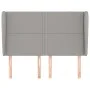 Headboard with light gray fabric ears 147x23x118/128 cm by vidaXL, Headboards and footboards - Ref: Foro24-3117814, Price: 10...