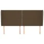 Headboard with dark brown fabric ears 203x23x118/128 cm by vidaXL, Headboards and footboards - Ref: Foro24-3117841, Price: 10...