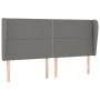 Headboard with dark gray fabric ears 203x23x118/128 cm by vidaXL, Headboards and footboards - Ref: Foro24-3117839, Price: 108...