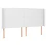 Headboard with ears white synthetic leather 183x23x118/128cm by vidaXL, Headboards and footboards - Ref: Foro24-3117779, Pric...