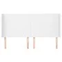 Headboard with ears white synthetic leather 183x23x118/128cm by vidaXL, Headboards and footboards - Ref: Foro24-3117779, Pric...