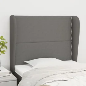 Headboard with dark gray fabric ears 103x23x118/128 cm by vidaXL, Headboards and footboards - Ref: Foro24-3117807, Price: 65,...