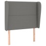 Kopfteil mit dunkelgrauen Stoffohren 103x23x118/128 cm von vidaXL, Kopf- und Fußteile - Ref: Foro24-3117807, Preis: 66,36 €, ...