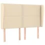Headboard with cream fabric ears 147x23x118/128 cm by vidaXL, Headboards and footboards - Ref: Foro24-3117819, Price: 99,95 €...