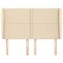 Headboard with cream fabric ears 147x23x118/128 cm by vidaXL, Headboards and footboards - Ref: Foro24-3117819, Price: 99,95 €...