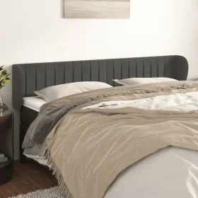 Kopfteil aus dunkelgrauem Samt, 183 x 23 x 78/88 cm von vidaXL, Kopf- und Fußteile - Ref: Foro24-3117443, Preis: 69,33 €, Rab...
