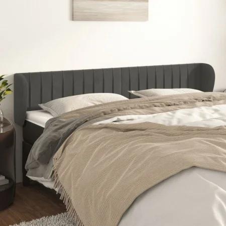 Kopfteil aus dunkelgrauem Samt, 183 x 23 x 78/88 cm von vidaXL, Kopf- und Fußteile - Ref: Foro24-3117443, Preis: 69,32 €, Rab...