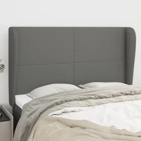 Headboard with dark gray fabric ears 147x23x118/128 cm by vidaXL, Headboards and footboards - Ref: Foro24-3117675, Price: 138...