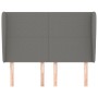Headboard with dark gray fabric ears 147x23x118/128 cm by vidaXL, Headboards and footboards - Ref: Foro24-3117675, Price: 128...