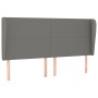 Headboard with dark gray fabric ears 203x23x118/128 cm by vidaXL, Headboards and footboards - Ref: Foro24-3117699, Price: 141...