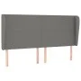 Kopfteil mit dunkelgrauen Stoffohren 203x23x118/128 cm von vidaXL, Kopf- und Fußteile - Ref: Foro24-3117699, Preis: 140,26 €,...
