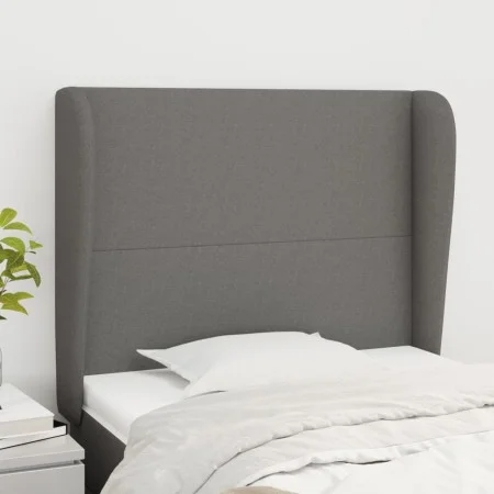 Headboard with dark gray fabric ears 93x23x118/128 cm by vidaXL, Headboards and footboards - Ref: Foro24-3117659, Price: 78,1...