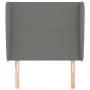 Headboard with dark gray fabric ears 93x23x118/128 cm by vidaXL, Headboards and footboards - Ref: Foro24-3117659, Price: 78,1...