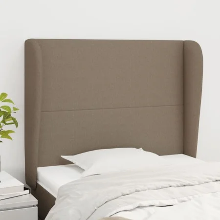 Cabecero con orejas de tela gris taupe 83x23x118/128 cm de vidaXL, Cabeceros y pies de cama - Ref: Foro24-3117654, Precio: 80...