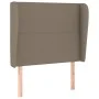Cabecero con orejas de tela gris taupe 83x23x118/128 cm de vidaXL, Cabeceros y pies de cama - Ref: Foro24-3117654, Precio: 80...