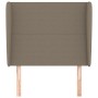 Headboard with ears in taupe gray fabric 83x23x118/128 cm by vidaXL, Headboards and footboards - Ref: Foro24-3117654, Price: ...
