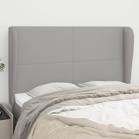 Kopfteil mit hellgrauen Stoffohren 147x23x118/128 cm von vidaXL, Kopf- und Fußteile - Ref: Foro24-3117674, Preis: 122,83 €, R...
