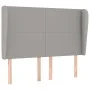 Headboard with light gray fabric ears 147x23x118/128 cm by vidaXL, Headboards and footboards - Ref: Foro24-3117674, Price: 12...