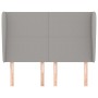 Headboard with light gray fabric ears 147x23x118/128 cm by vidaXL, Headboards and footboards - Ref: Foro24-3117674, Price: 12...
