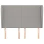 Headboard with light gray fabric ears 147x23x118/128 cm by vidaXL, Headboards and footboards - Ref: Foro24-3117674, Price: 12...
