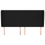 Cabecero con orejas de tela negro 163x23x118/128 cm de vidaXL, Cabeceros y pies de cama - Ref: Foro24-3117684, Precio: 119,41...