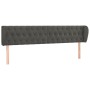 Kopfteil aus dunkelgrauem Samt, 183 x 23 x 78/88 cm von vidaXL, Kopf- und Fußteile - Ref: Foro24-3117541, Preis: 79,50 €, Rab...
