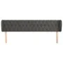 Kopfteil aus dunkelgrauem Samt, 183 x 23 x 78/88 cm von vidaXL, Kopf- und Fußteile - Ref: Foro24-3117541, Preis: 79,38 €, Rab...