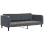 Sofá cama con colchón terciopelo gris oscuro 90x200 cm