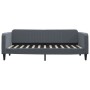 Sofá cama con colchón terciopelo gris oscuro 90x200 cm
