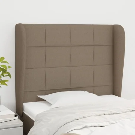 Cabecero con orejas de tela gris taupe 93x23x118/128 cm de vidaXL, Cabeceros y pies de cama - Ref: Foro24-3117942, Precio: 71...