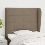 Cabecero con orejas de tela gris taupe 93x23x118/128 cm de vidaXL, Cabeceros y pies de cama - Ref: Foro24-3117942, Precio: 71...