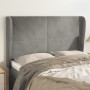 Kopfteil mit hellgrauen Samtohren 147x23x118/128 cm von vidaXL, Kopf- und Fußteile - Ref: Foro24-3117724, Preis: 128,36 €, Ra...