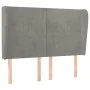 Headboard with light gray velvet ears 147x23x118/128 cm by vidaXL, Headboards and footboards - Ref: Foro24-3117724, Price: 12...