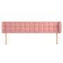 Pink velvet headboard 203x23x78/88 cm by vidaXL, Headboards and footboards - Ref: Foro24-3117649, Price: 73,31 €, Discount: %