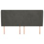 Cabecero con orejas de terciopelo gris oscuro 203x23x118/128 cm de vidaXL, Cabeceros y pies de cama - Ref: Foro24-3117743, Pr...