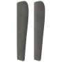 Cabecero con orejas de terciopelo gris oscuro 203x23x118/128 cm de vidaXL, Cabeceros y pies de cama - Ref: Foro24-3117743, Pr...