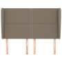 Headboard with ears in taupe gray fabric 147x23x118/128 cm by vidaXL, Headboards and footboards - Ref: Foro24-3117818, Price:...